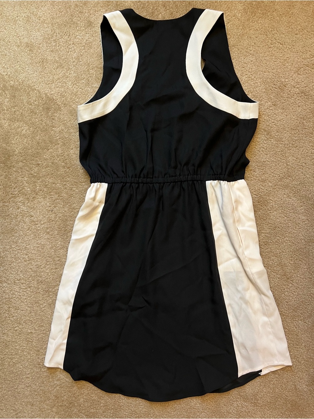 Banana Republic NWT Black White Colorblock Sleeveless Dress Size 12 - Picture 5 of 8